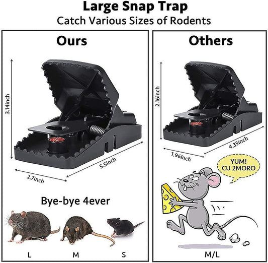 Heavy-Duty Black Mouse Trap 🐭💥 | Safe, Reusable & Powerful Grip