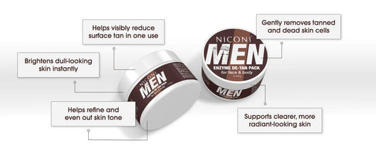 Niconi Men Enzyme De-Tan Pack For Face & Body (300g)