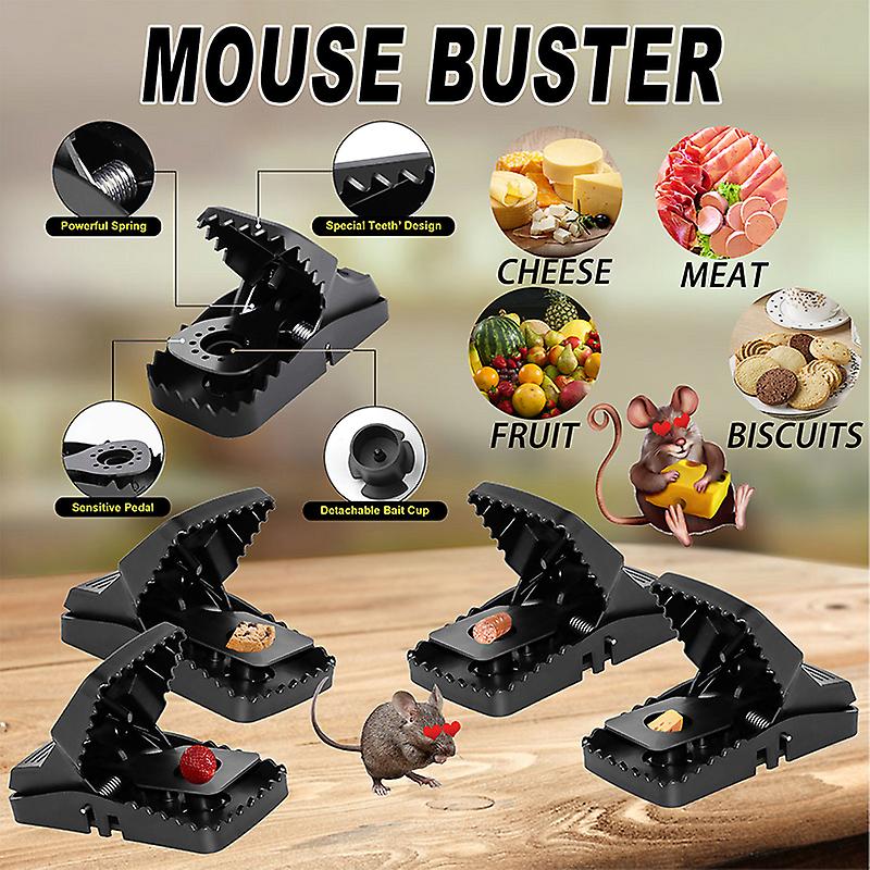 Heavy-Duty Black Mouse Trap 🐭💥 | Safe, Reusable & Powerful Grip